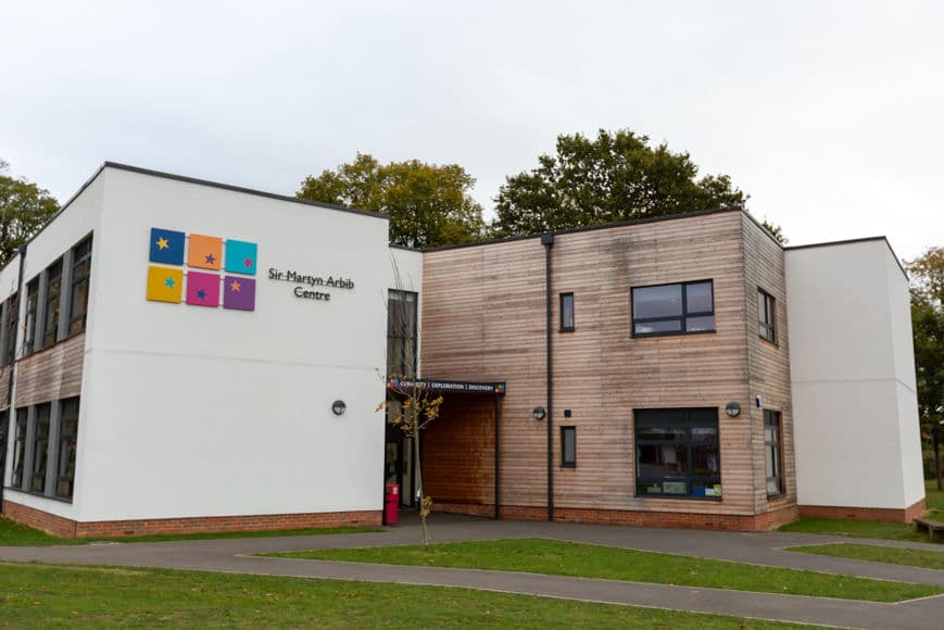 The Sir Martyn Arbib building at The Langley Academy, where our Saturday classes are held